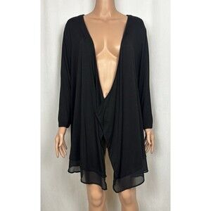 Lane Bryant Women’s Size 22/24 Long Sleeve Open Front Cardigan Black